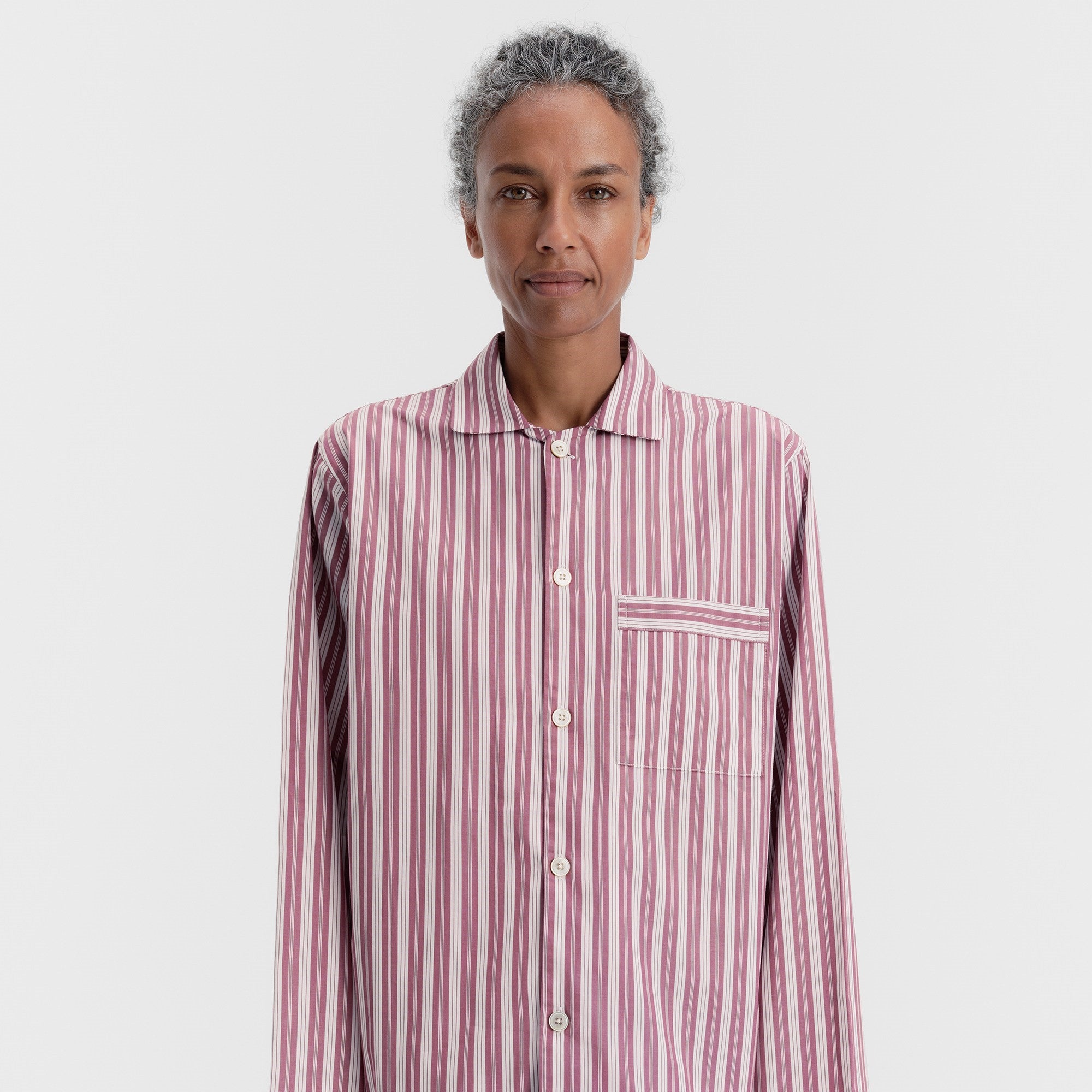 TEKLA Poplin Pajamas - Rhubarb Stripes