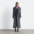 & Other Stories Long Wool Coat (Grey Melange)