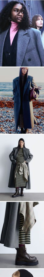 & Other Stories Long Wool Coat (Grey Melange)