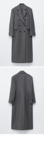 & Other Stories Long Wool Coat (Grey Melange)