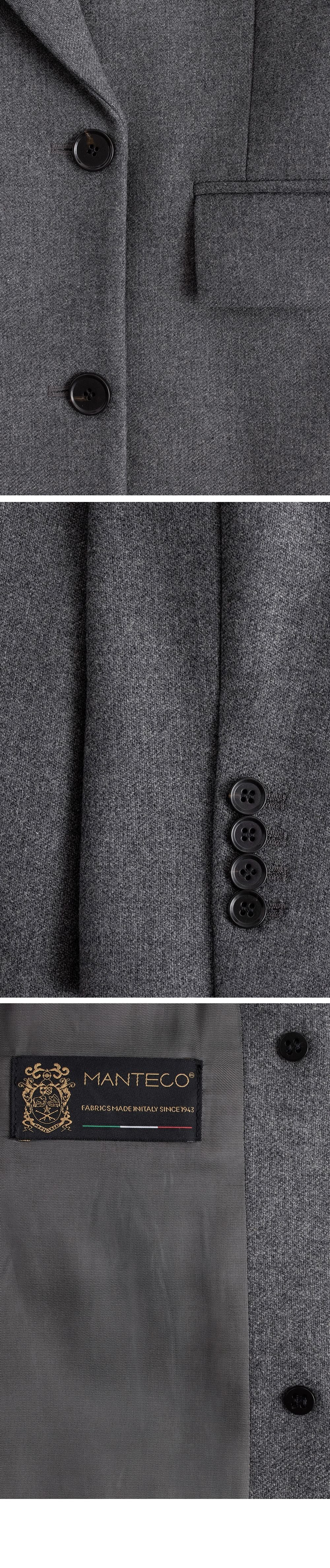 & Other Stories Long Wool Coat (Grey Melange)