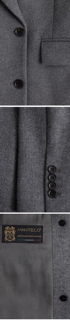 & Other Stories Long Wool Coat (Grey Melange)