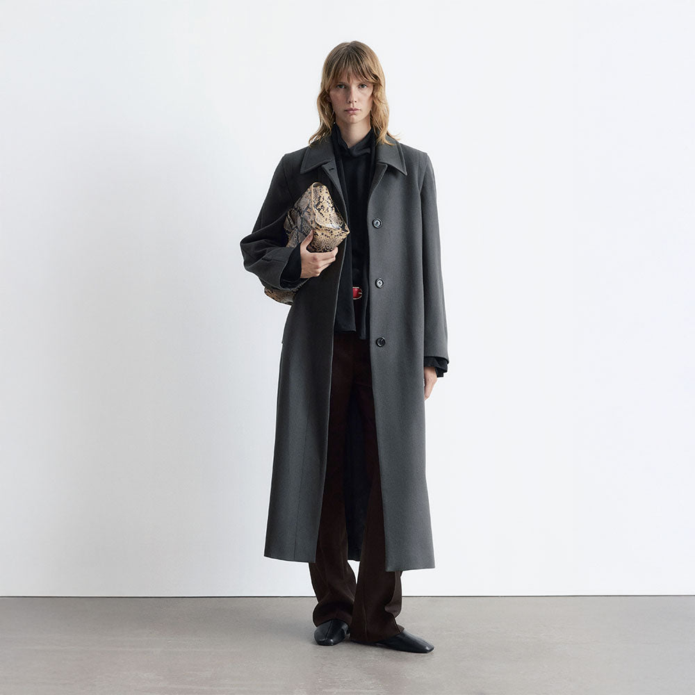 & Other Stories Wool Maxi Coat (Dark Grey)