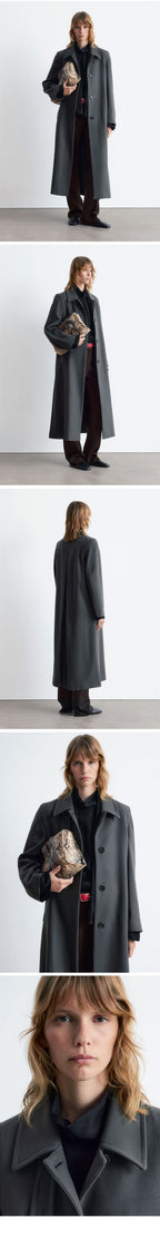 & Other Stories Wool Maxi Coat (Dark Grey)