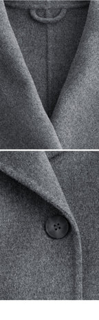 & Other Stories Shawl Collar Wool Maxi Coat (Dark Grey)
