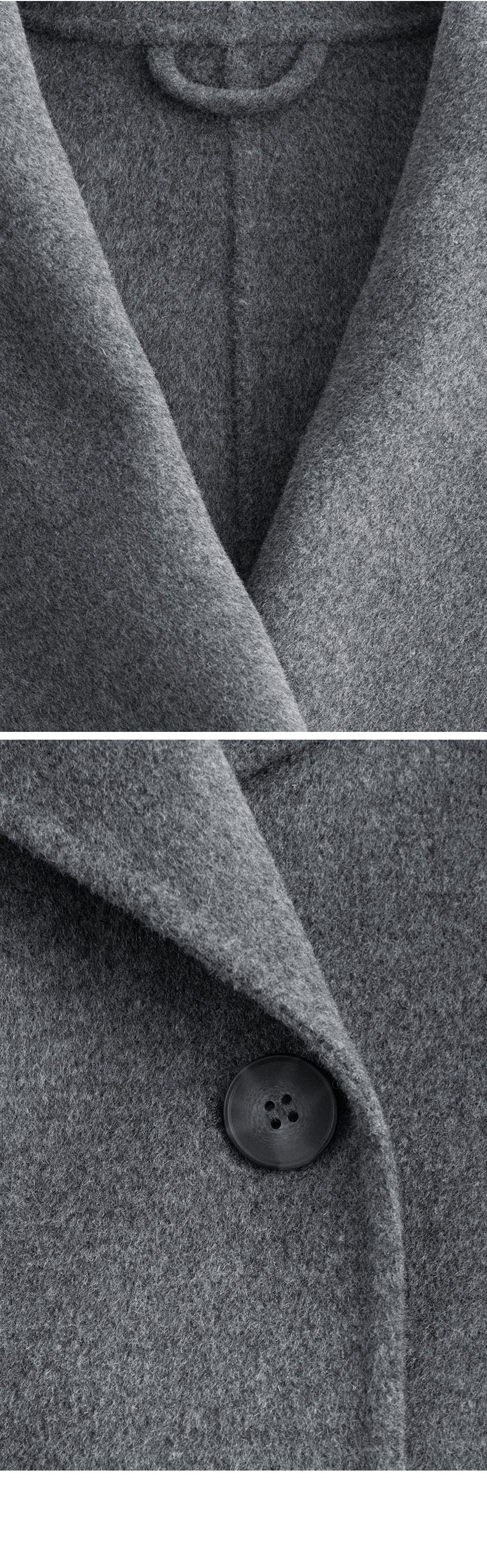 & Other Stories Shawl Collar Wool Maxi Coat (Dark Grey)