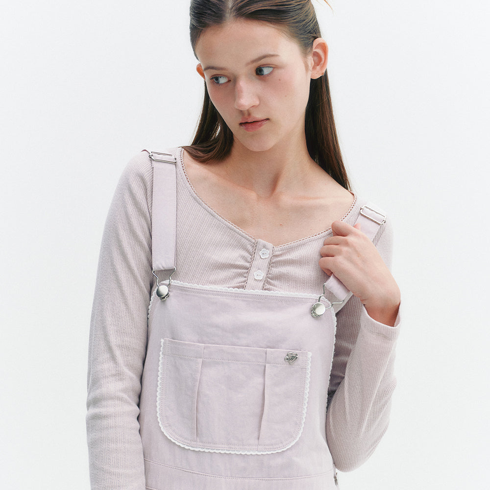 MOILLY MOILLY Jumpsuit Lace Trimming Overall Pants