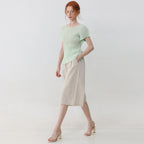 PLEATSMOOD Fresh pleated blouse_mint