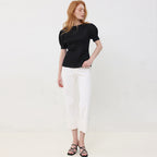 PLEATSMOOD Melo volume shirring pleated top_black