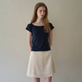 TORTE Boatneck Tee & Halter Strap Sleeveless Layered Set Navy