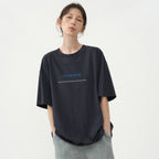 OFF AND AWAY Overlook print t-shirt_navy