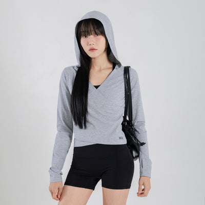 [3TT3342]Cotton slim wrap hood