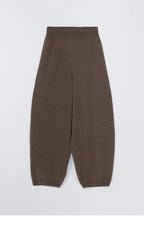 CORDERA (W) MERINO WOOL CURVED PANTS (TAUPE)