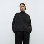 CORDERA (W) BABY ALPACA CARDIGAN (ANTHRACITE)