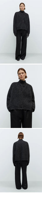 CORDERA (W) BABY ALPACA CARDIGAN (ANTHRACITE)