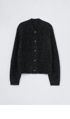 CORDERA (W) BABY ALPACA CARDIGAN (ANTHRACITE)