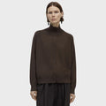 CORDERA (W) MERINO WOOL BUTTONED SWEATER (ESPRESSO)