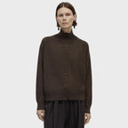 CORDERA (W) MERINO WOOL BUTTONED SWEATER (ESPRESSO)