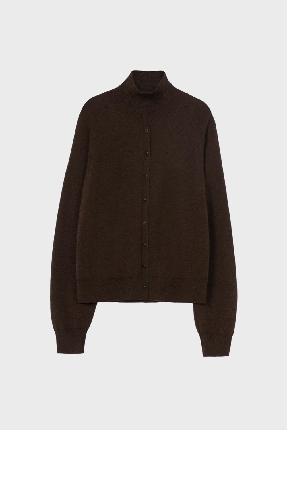 CORDERA (W) MERINO WOOL BUTTONED SWEATER (ESPRESSO)