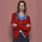 MAISON SPECIAL MULTIWAY CARDIGAN SET (RED)