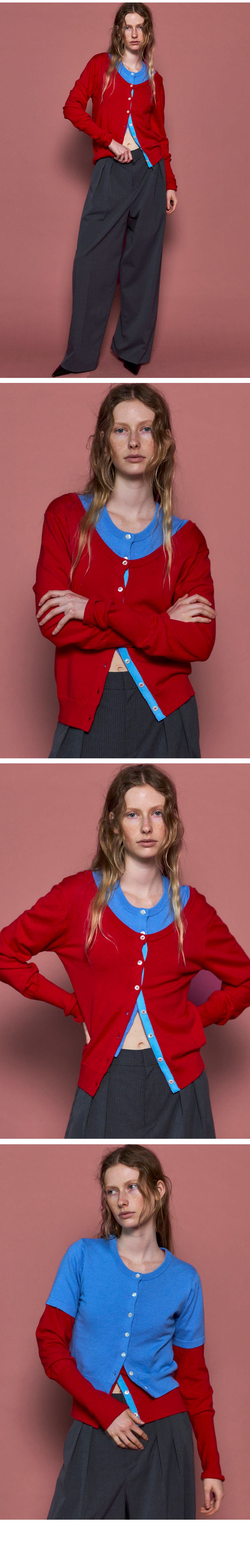MAISON SPECIAL MULTIWAY CARDIGAN SET (RED)