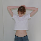 108POUND Base Crop Tee_White