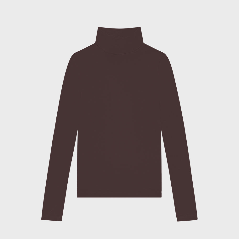 FLORE FLORE DINAH TURTLENECK (CHOCO PLUM)