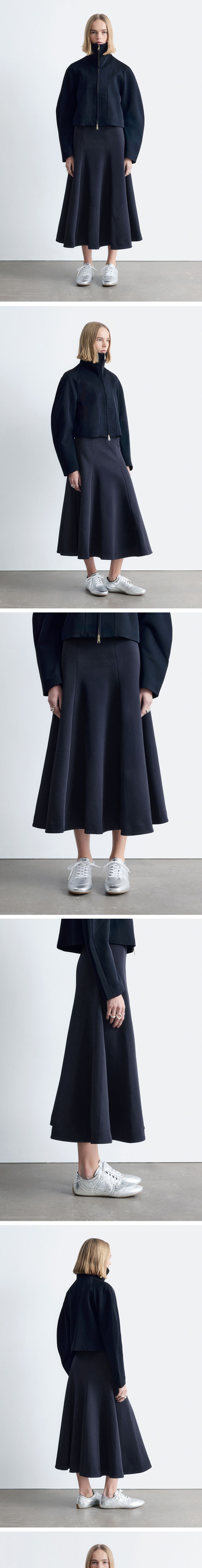 & Other Stories Voluminous Midi Skirt (Navy Blue)