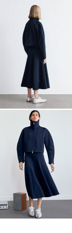 & Other Stories Voluminous Midi Skirt (Navy Blue)