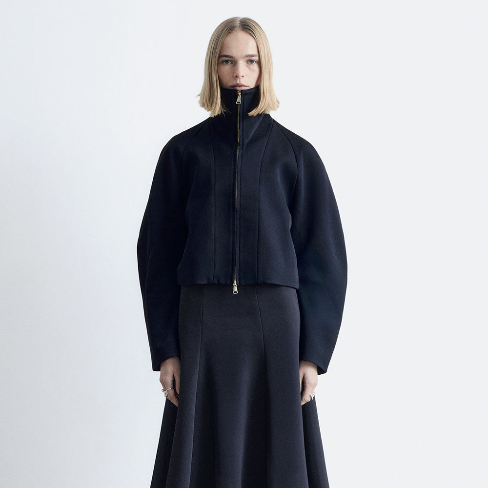 & Other Stories Sculpture Sleeve Jacket (Navy Blue)