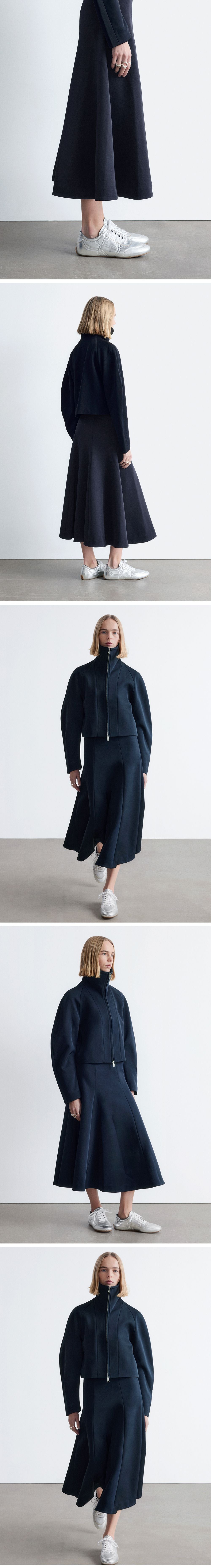 & Other Stories Sculpture Sleeve Jacket (Navy Blue)