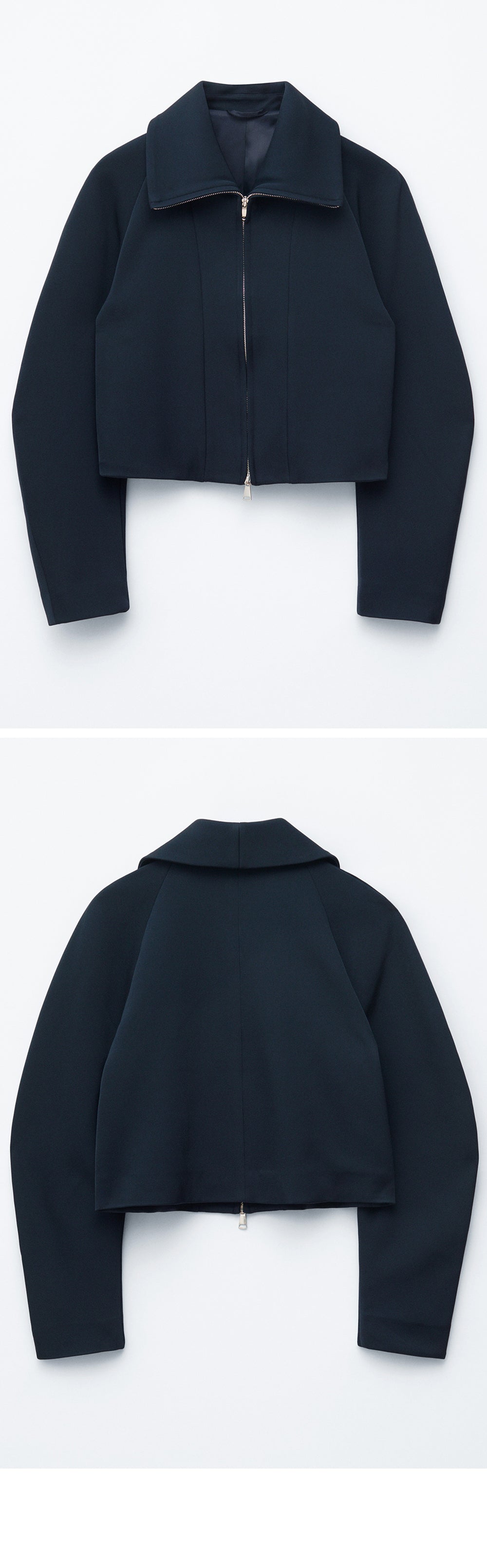 & Other Stories Sculpture Sleeve Jacket (Navy Blue)