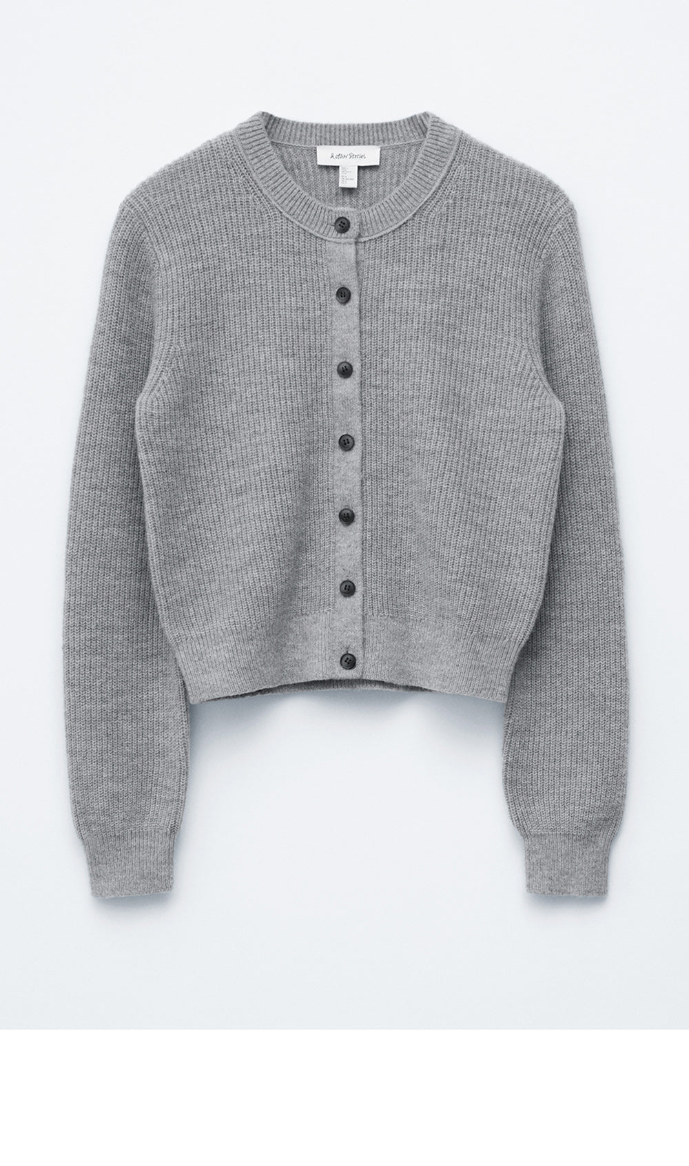 & Other Stories Wool Blend Cardigan (Grey Melange)
