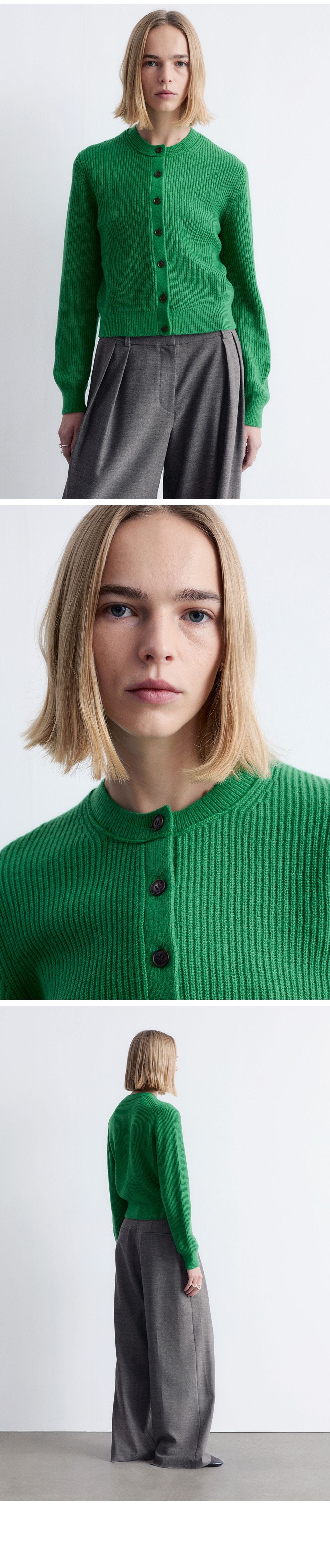 & Other Stories Wool blend cardigan (Green)