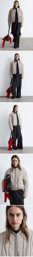 & Other Stories Oversized Bomber Jacket (Light Greige)