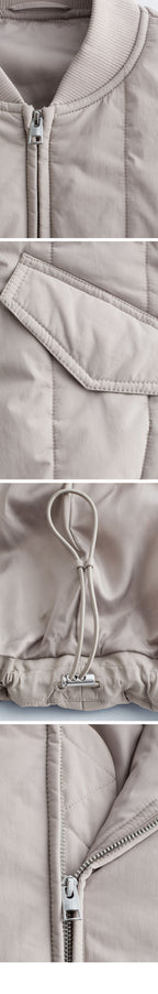 & Other Stories Oversized Bomber Jacket (Light Greige)