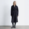 & Other Stories Belted Midi Dress (Navy Blue)