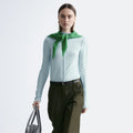 & Other Stories Long Sleeve Turtleneck Top (Turquoise)