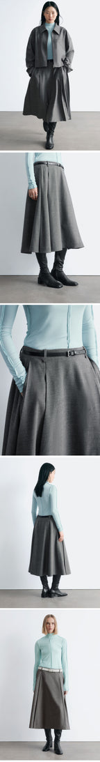 & Other Stories Long Sleeve Turtleneck Top (Turquoise)