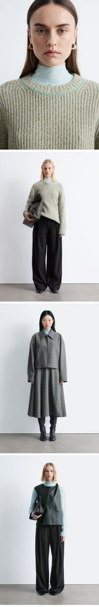 & Other Stories Long Sleeve Turtleneck Top (Turquoise)