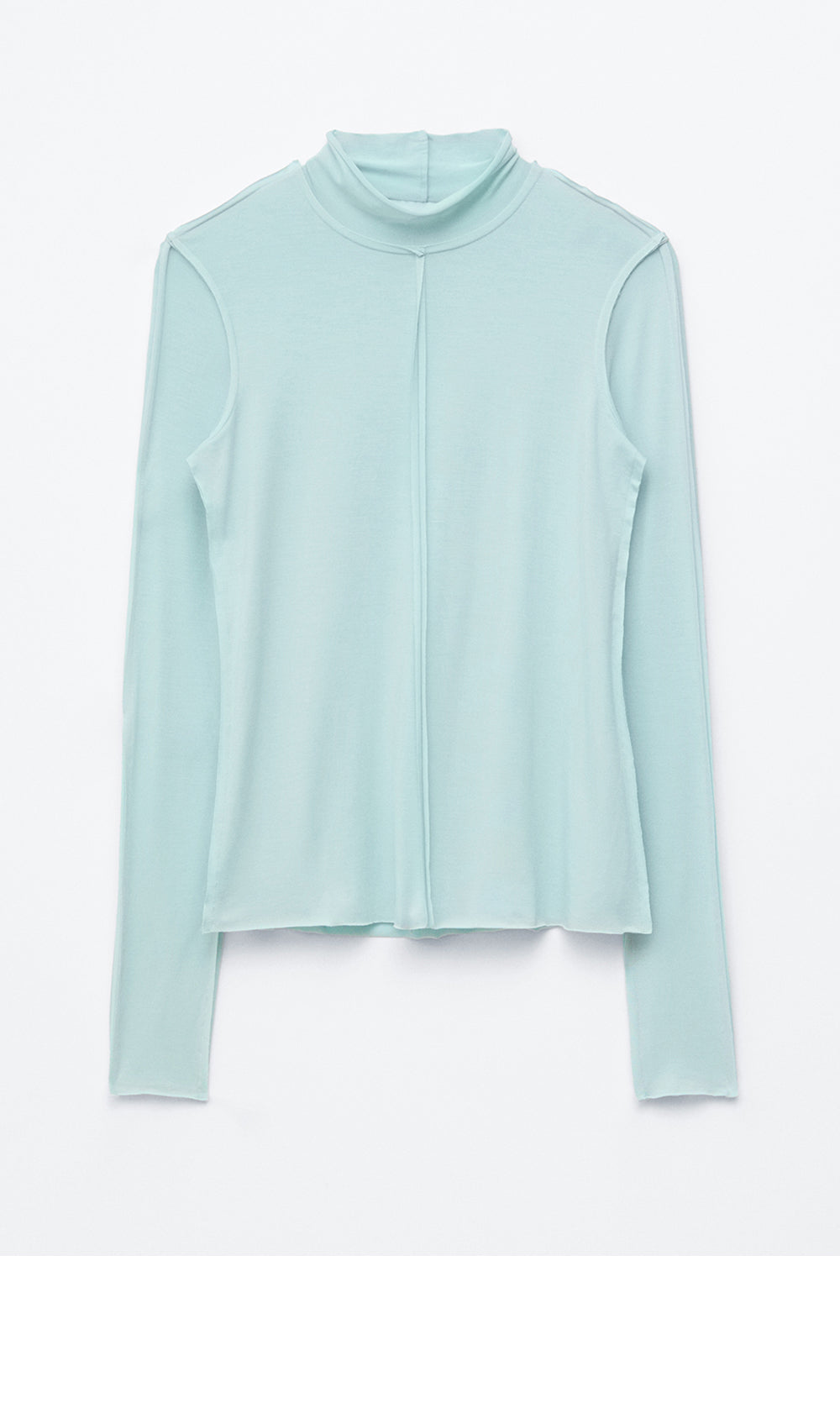 & Other Stories Long Sleeve Turtleneck Top (Turquoise)
