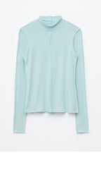 & Other Stories Long Sleeve Turtleneck Top (Turquoise)