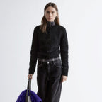 & Other Stories Mohair Blend Brushed Cardigan (Black)