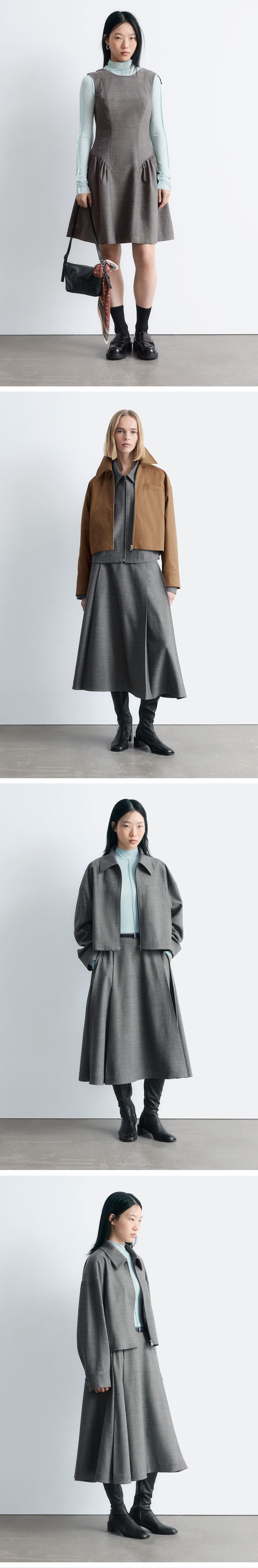 & Other Stories Short Wool Jacket (Dark Grey)