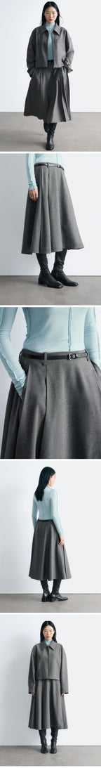 & Other Stories Short Wool Jacket (Dark Grey)
