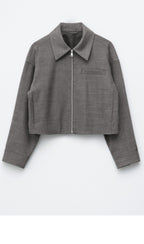 & Other Stories Short Wool Jacket (Dark Grey)