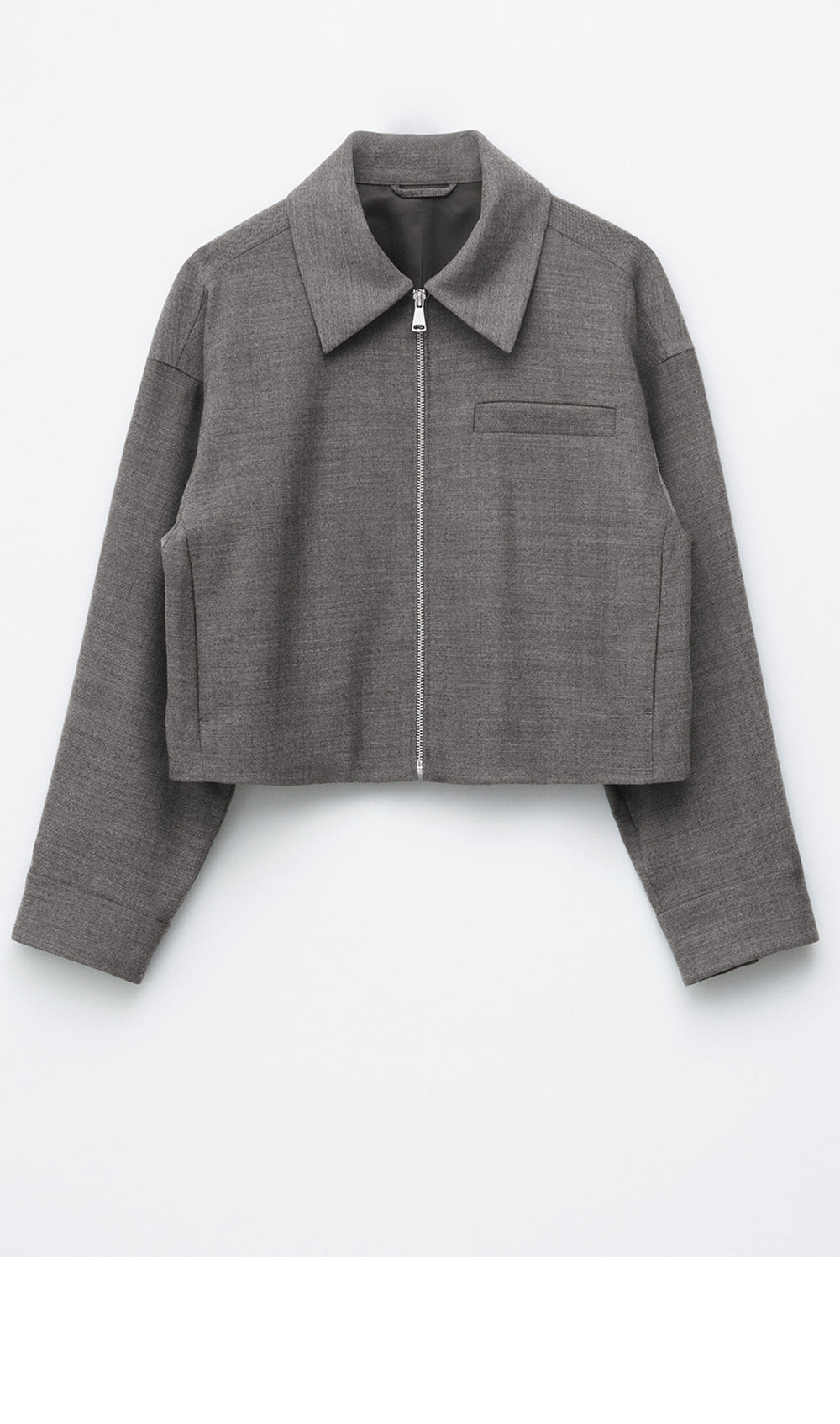 & Other Stories Short Wool Jacket (Dark Grey)