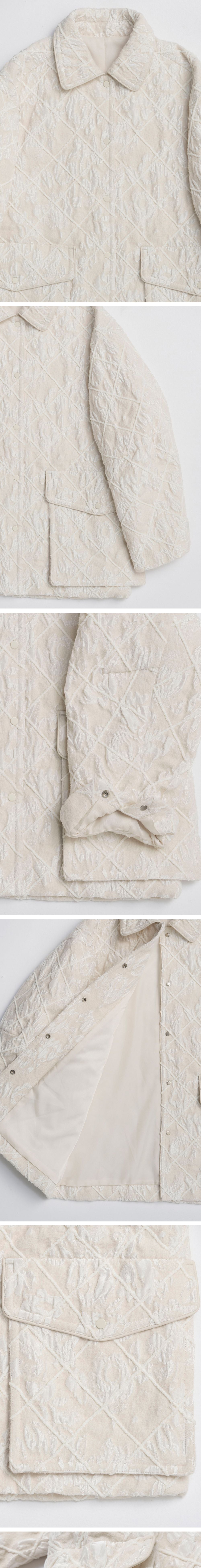 MAISON SPECIAL (W) MULTI FABRIC MALL QUILTING BLOUSON (WHT)
