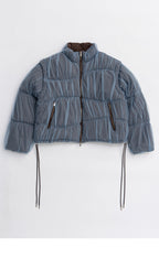 MAISON SPECIAL (W) WAVE SHIRRING TULLE PUFFER JACKET (BRN)