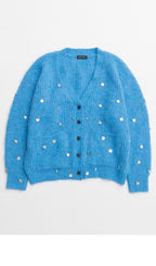 MAISON SPECIAL (W) SPANGLE KNIT CARDIGAN (BLU)